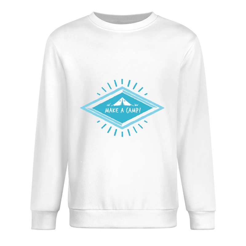 Camping, Zelt, Natur, Outdoor, Abenteuer, Gemeinschaft Herren Pullover Sweatshirt